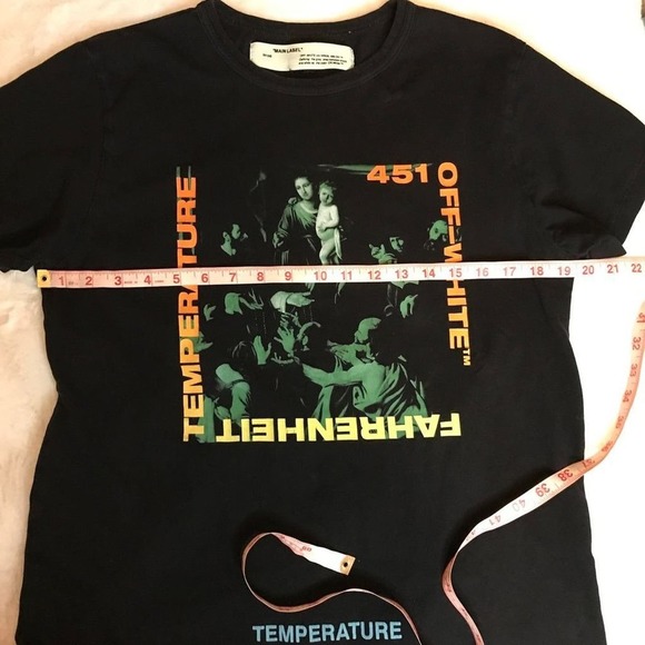 OFF WHITE c/o Virgil ABLOH 451 Fahrenheit T-shirt Medium 2013 - Picture 5 of 7